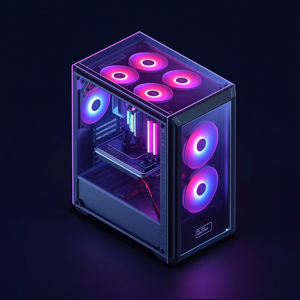 Hardware de computador gamer de alta performance montado de forma profissional